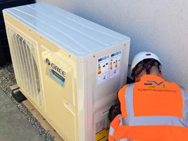 Air source heat pump installation in Scotland